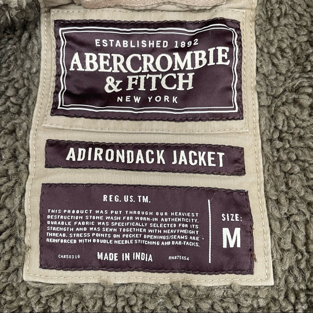 Vintage Abercrombie & Fitch Adirondack Sherpa Lined Work Jacket Coat Mens Medium - Picture 4 of 12